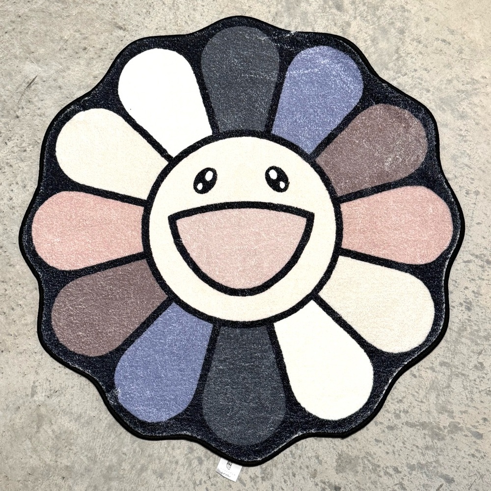 29” Pastel Happy Flower Accent Rug • Soft Plush • Brand New